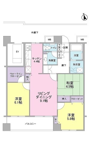 沼津大手町ハイツ  間取り
