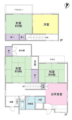 焼津市越後島　中古戸建 間取り図