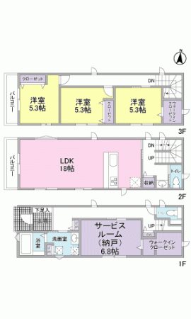 葵区川合二丁目（南棟）　新築分譲住宅   間取図・土地図
