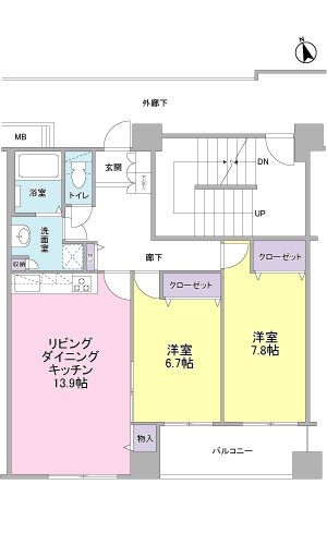 沼津大手町ハイツ 間取図・土地図