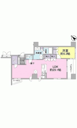 メゾン・グランツ静岡太田町セントラルアヴェニュー 2LDKを1LDKにﾘﾌｫｰﾑ済