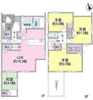 池田　築浅戸建て 広々18帖超のLDKをはじめとする4LDKの間取り！
