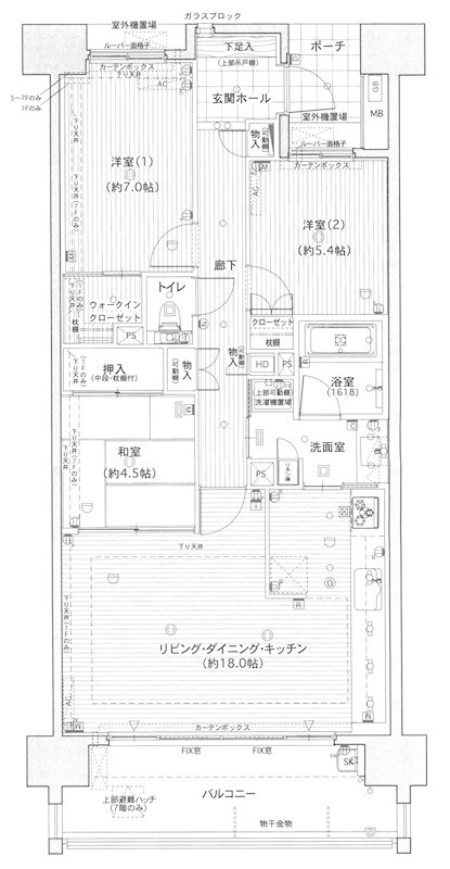 セントラルガーデン・レジデンス　B棟3階 間取図・土地図