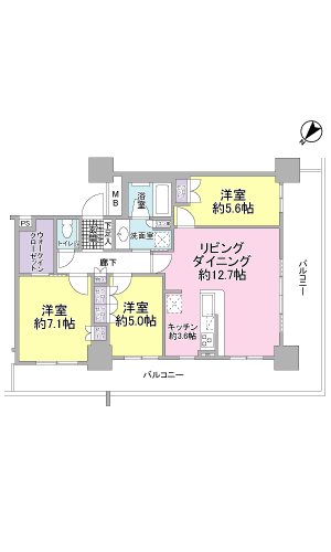 マークス・アネシスタワー草薙 間取図・土地図