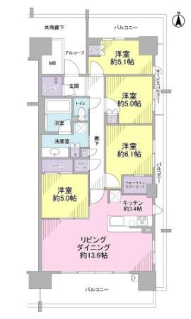 シャリエ長泉グランマークスWEST棟 間取図・土地図