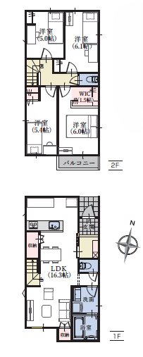 瀬名一丁目　新築分譲住宅 間取図・土地図
