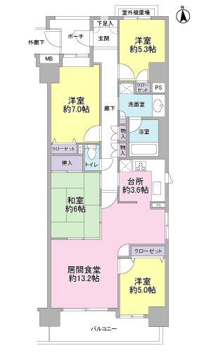 メゾン・フィオーレ新宿町 間取図・土地図