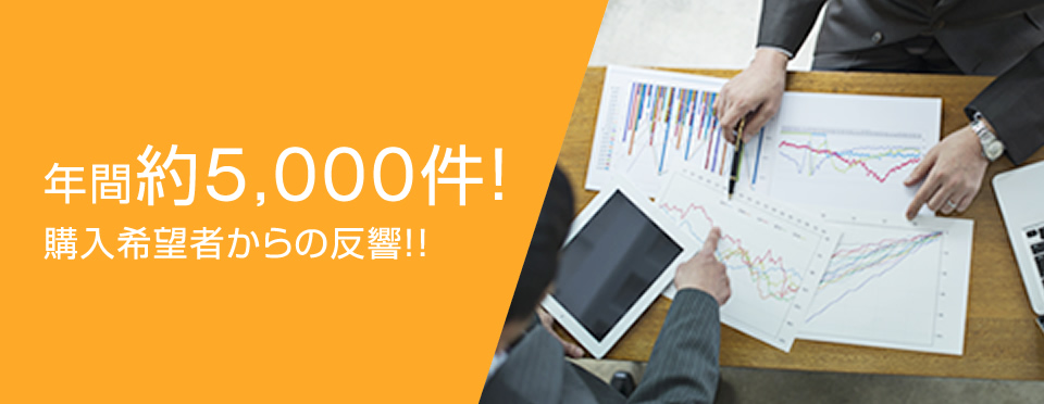 年間約5000件！購入希望者からの反響！！