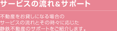 サービスの流れ＆サポート